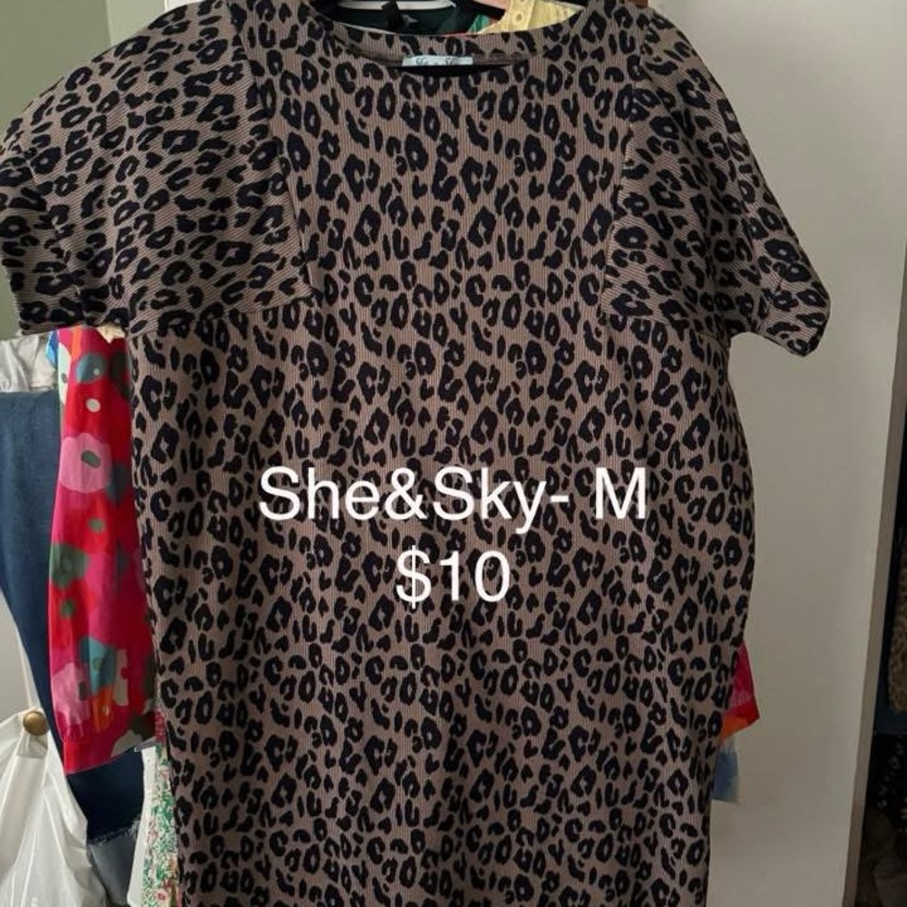 She & Sky Leopard Print Dress